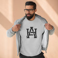 LA Monogram Crewneck Sweatshirt - Minimal Athletic Logo Pullover