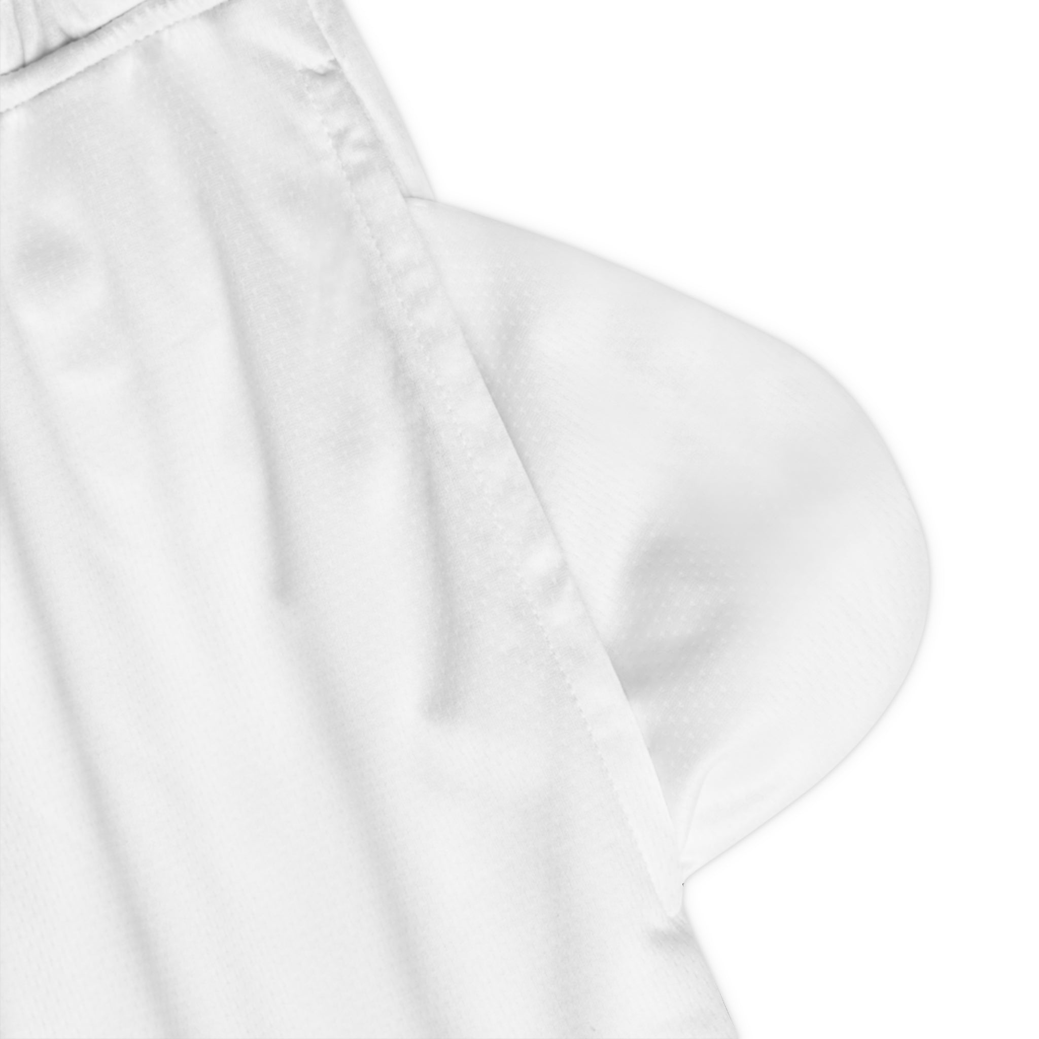 Basketball Shorts — White Ribbed Trim with LA Monogram