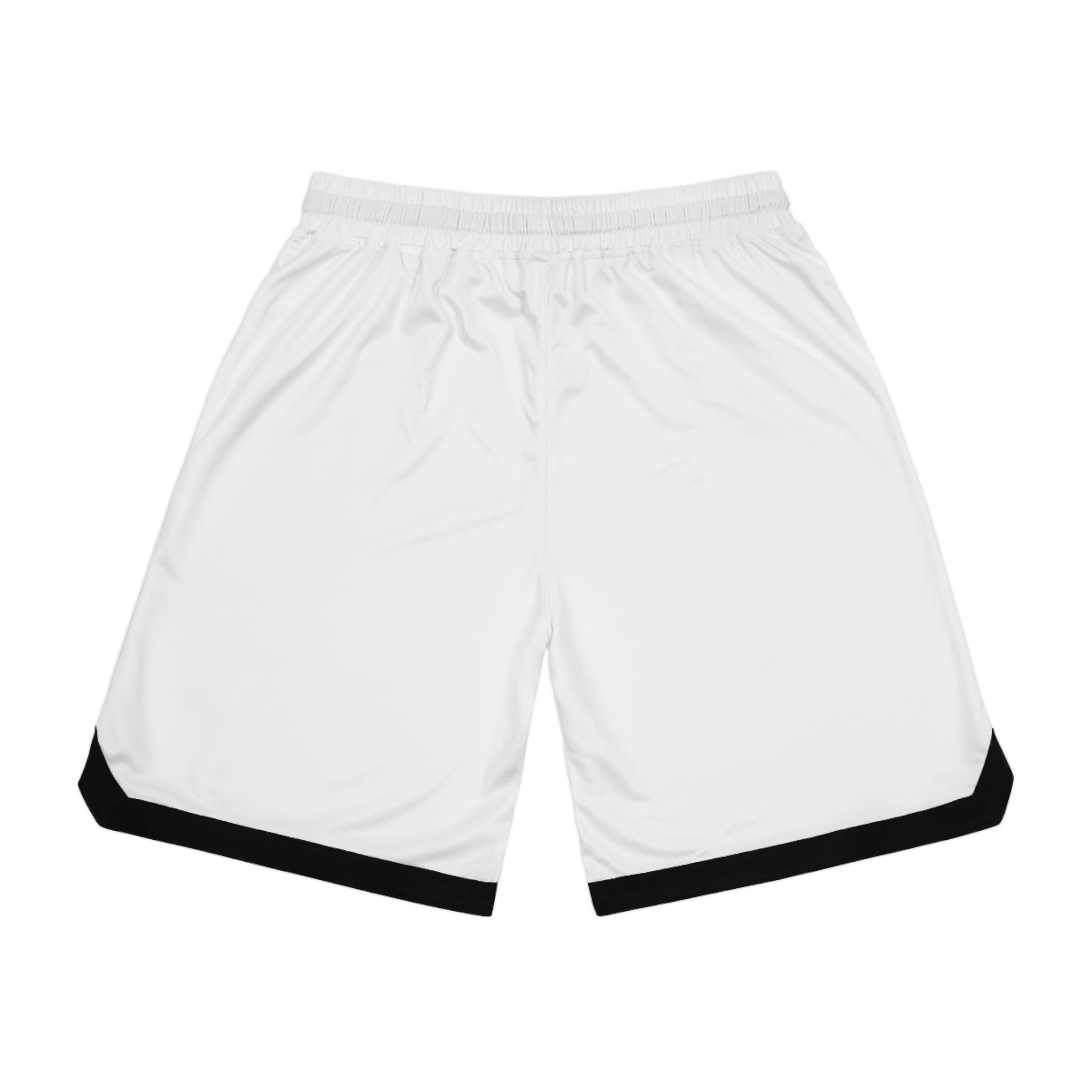 Basketball Shorts — White Ribbed Trim with LA Monogram