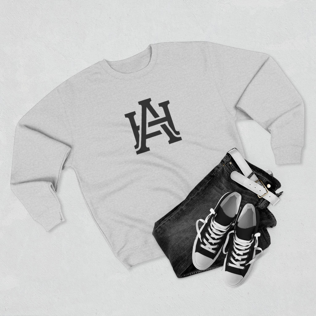 LA Monogram Crewneck Sweatshirt - Minimal Athletic Logo Pullover