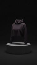AfterHour Noir Cropped Hoodie